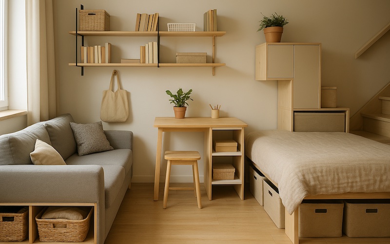 Умные решения для хранения вещей в небольших квартирах
